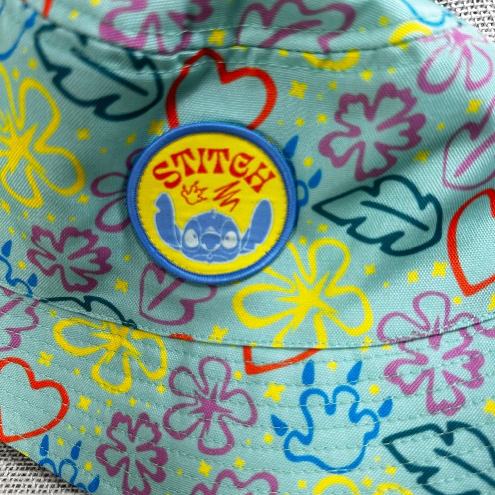Disney Parks Stitch Bucket Hat Lilo & Stitch Tropical Floral Blue Adult - Picture 2 of 8